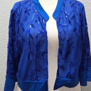 Sheer sequined jacket